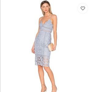 Botanica Lace Dress in Dusty Blue